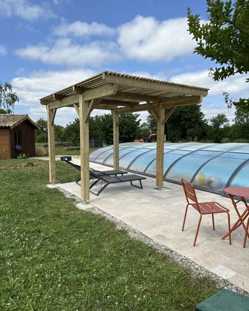 Réalisation pergolas, Lamy Pascal, menuisier à Château-Thébaud.